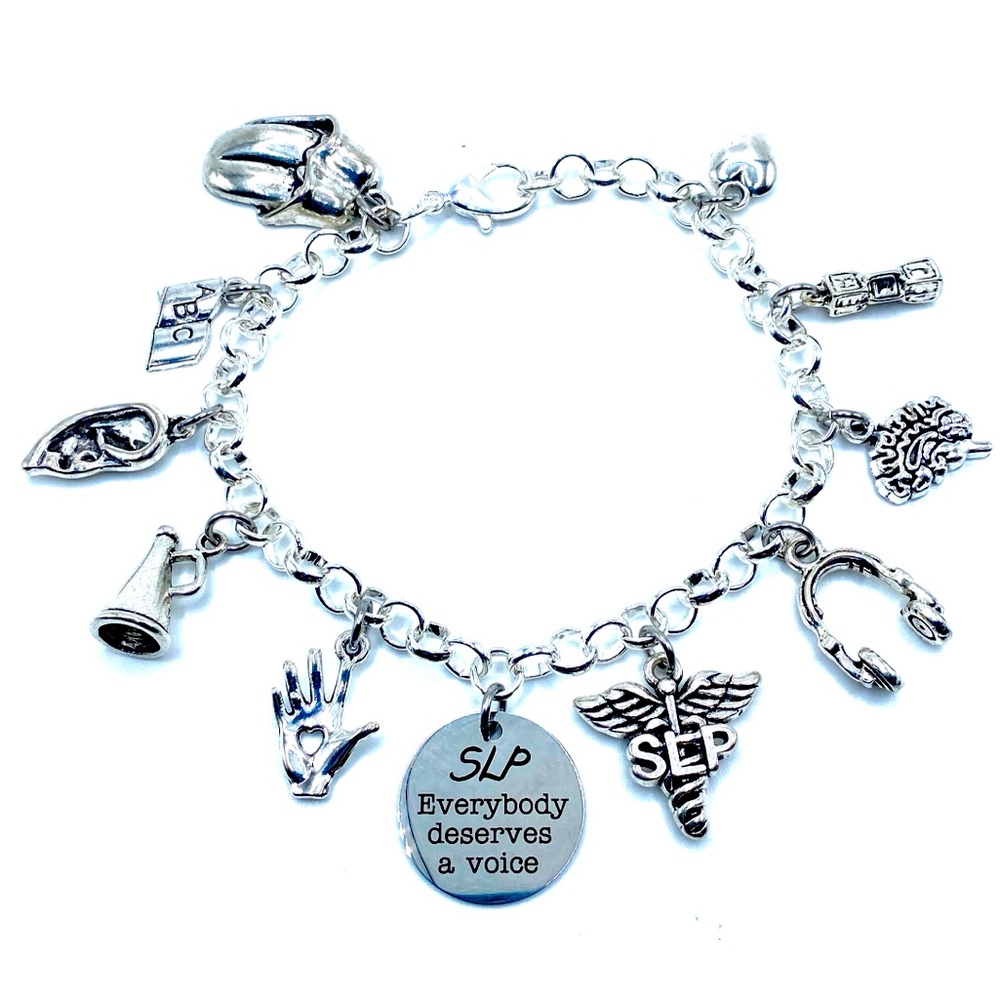 Speech Language Pathologist Charm Bracelet SLP